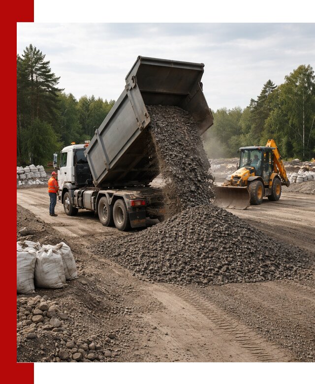 Доставка дробленого асфальта в Мценске для дорожных работ