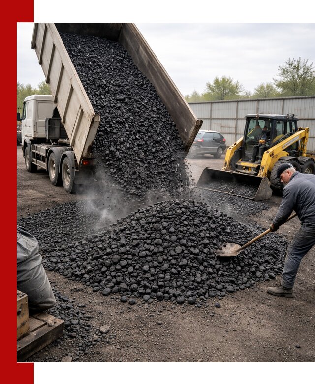 Доставка угля орех в Мценске оптом и в розницу