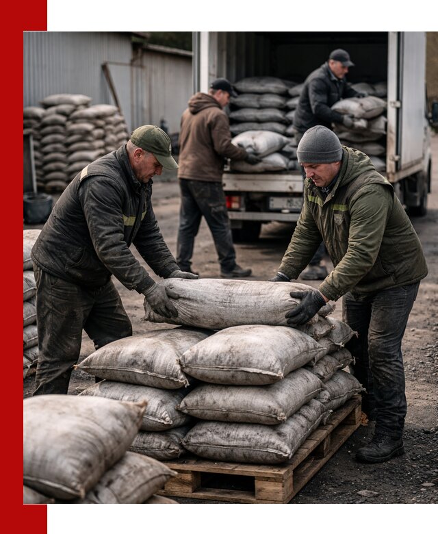 Доставка угля в мешках по выгодным ценам в Мценске