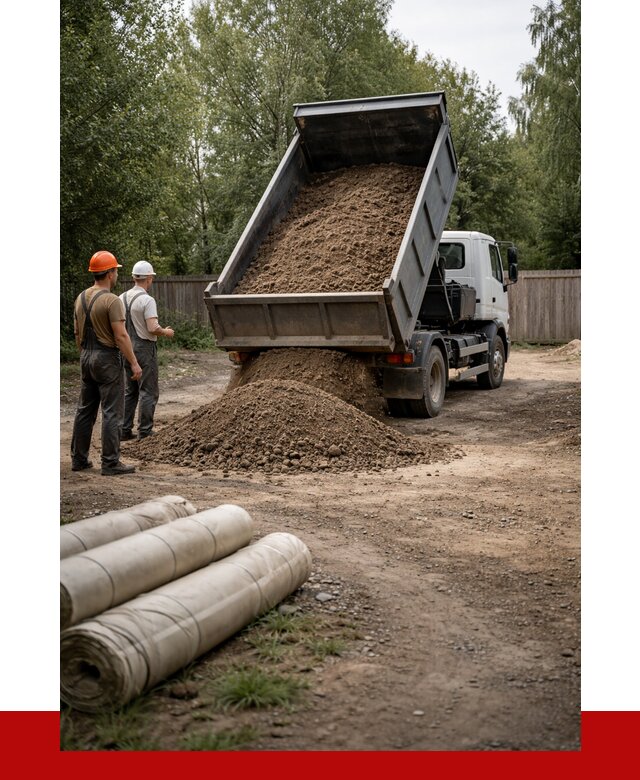Доставка сыпучих материалов самосвалом в Мценск от 4253 р. | ПРОНЕРУДМцн