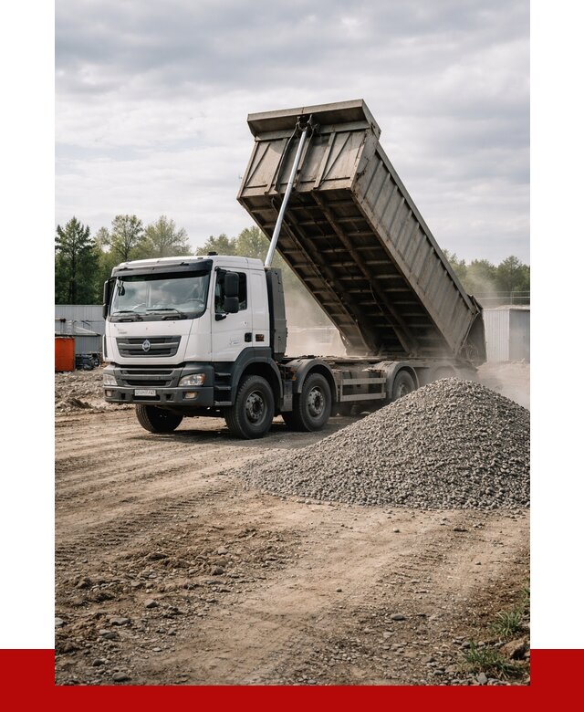 Доставка самосвалом 40 кубов в Мценске от 9114 р. | ПРОНЕРУДМцн