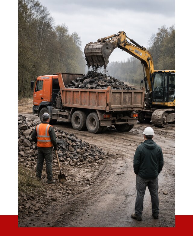 Вывоз асфальта в Мценске от 4557 р. самосвалом ПРОНЕРУДМцн