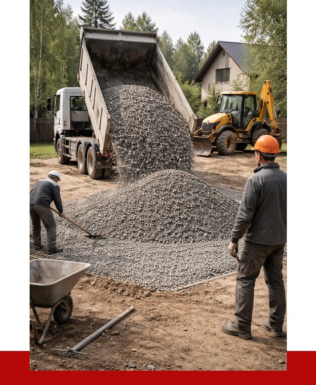 Отсыпка участка щебнем в Мценске от 6583 р. ПРОНЕРУДМцн