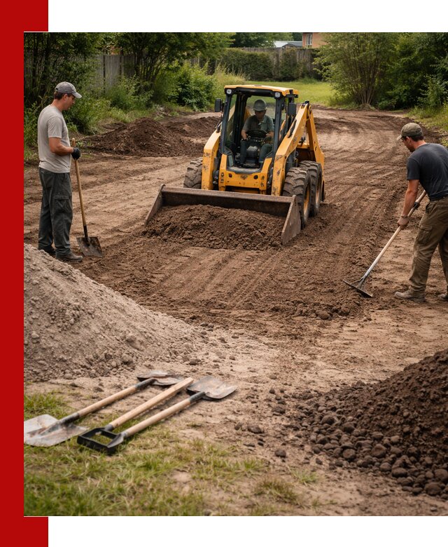 Планировка участка грунтом с вывозом и доставкой в Мценске