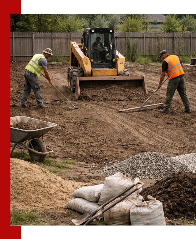 Выравнивание участка под строительство и благоустройство в Мценске