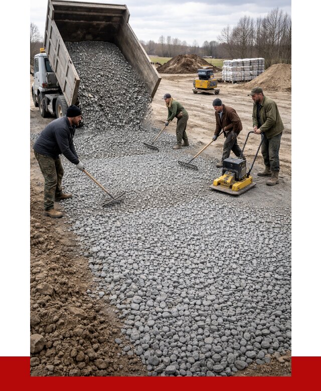 Устройство щебеночной подушки в Мценске от 4557 р. ПРОНЕРУДМцн